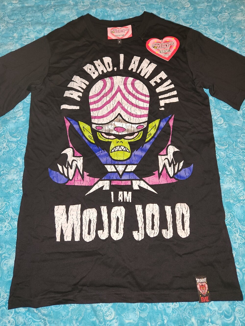Sm Killstar PPG Powerpuff Girls Mojo JoJo T-shirt "Curses" NWT